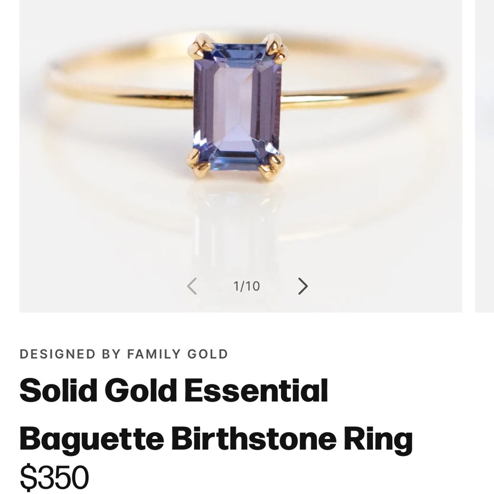 Local Eclectic Ring Tanzanite + solid gold ring. Size 5!
